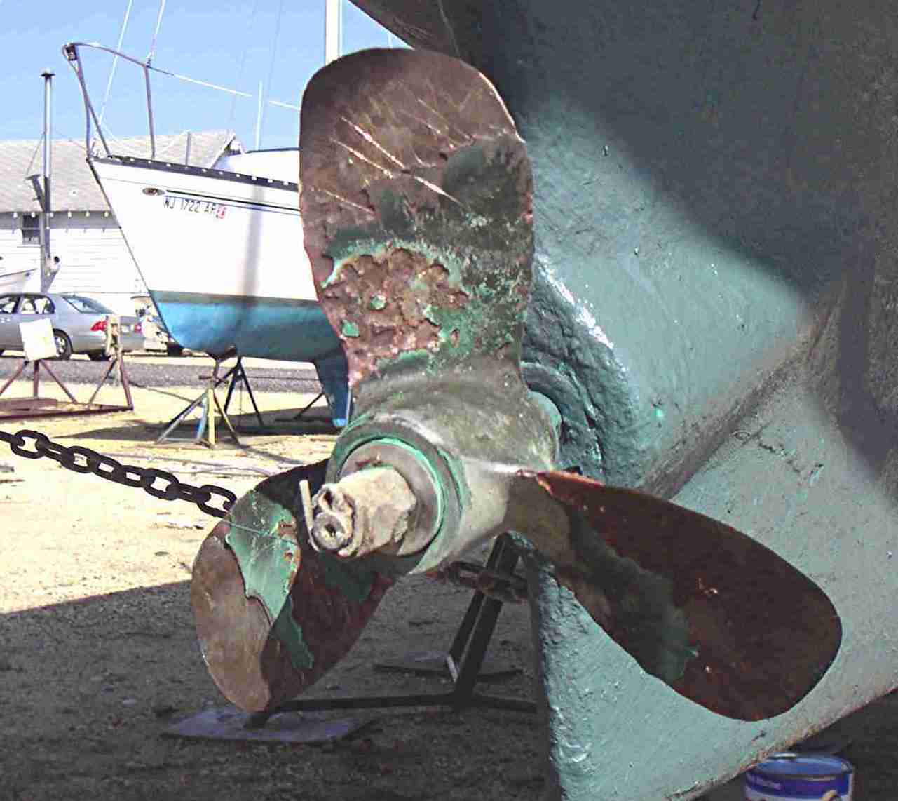 Bronze Three Blade Propeller 10" Diameter x 7.4" Pitch